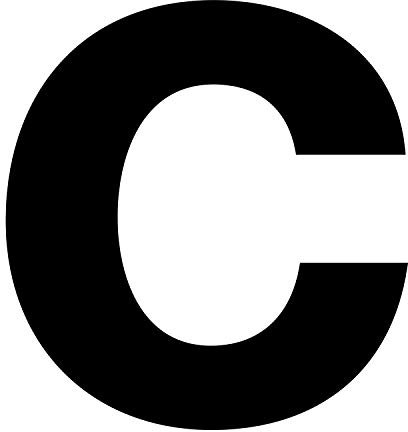 Buchstaben-Aufkleber -c- in schwarz I Höhe 10 cm I selbstklebende Haus-Nummer, Ziffer zum Aufkleben für Außen, Briefkasten, Tür I wetterfest I kfz673c