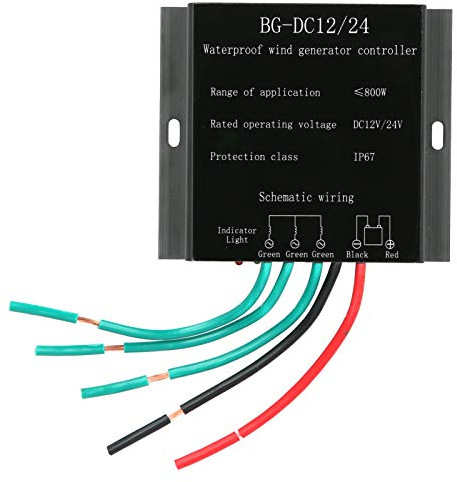 SALUTUYA Controlador de turbina eólica, FO8-12/24v 800W, regulador de Controlador de Carga de turbina eólica, Controlador de Sistema de Panel Solar, para Sistema de turbina eólica
