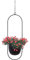 TENMEDARY Hängende Blumenampel Metall Blumentopf Schwarz Pflanzenampel für Innen Außen Terrasse Balkon Zimmerpflanzen, Sukkulenten, Luftpflanzen (Schwarz Oval)