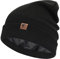 Olivia Sylx Satin gefütterte Beanie für Damen, Bündchen, Satin-Beanie, Seidenmütze, Seidenfutter, Wintermützen für Damen, mit Satin gefütterte Mützen, Schwarz, Einheitsgröße