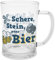 GRUSS & CO Bierglas mit Spruch Schere, Stein | Glas, 60 cl, Bierglas mit Motiv | Männergeschenk, Geschenk lustig | 47841