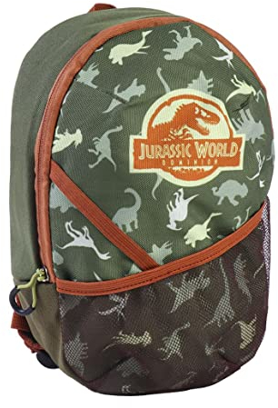 CERDÁ LIFE'S LITTLE MOMENTS - Freizeitrucksack für Kinder von Jurassic Park mit gepolsterten Griffen, Netztaschen vorne und an den Seiten | Explorer Line - Offiziell Lizenziert Universal Studios