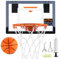 FASTOSS Pro Mini Basketball Hoop Indoor Familienspiele für Tür und Wand mit komplettem Zubehör