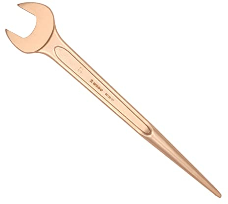 WEDO Funkenfrei Einmaulschlüssel,Bauschlüssel Mit Stift,Explosion-proof Construction Wrench ,Sicherheit,Berylliumkupfer,BAM/FM/DIN Standard 46 * 400mm, 16
