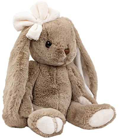 Bukowski Hase Gabrielle 40 cm braun mit Schleife am Kopf Kuscheltier Plüschhase