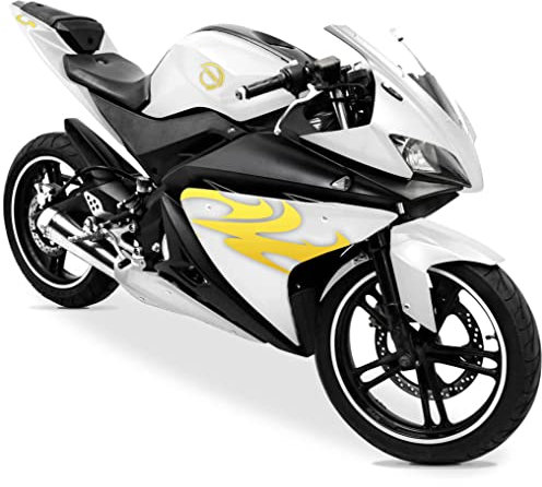 DualColorStampe Aufkleber kompatibel mit Yamaha YZF-R125 R125 (DX-SX) Carena Motorrad Decal Sticker Design Sport Tribal M0129 (Gold)