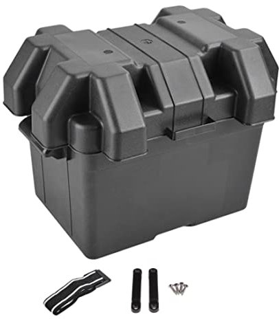 Jorzer Battery Storage Box, Portable Marine Smart Organizer Case Power Guard for RV, Trailer Batteries, Box, Large Capacity for Most Sizes