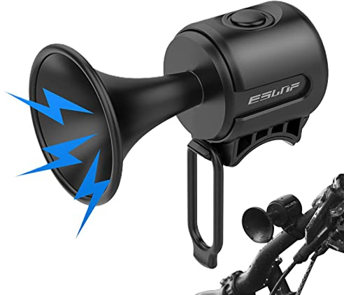 Fly Free Elektrisch Fahrradhupe-120dB Fahrradklingel | Lauten Mountainbike Fahrradglocke | IPX4 Batteriebetrieben Lenkerring Alarmglocken Für Kinder Und Erwachsene, Schwarz