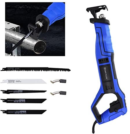 Powerful Reciprocating Saw 900W Corded Sabre Saw, 0-2800RPM, Variable Speed Electric Saw, 5 PCS Saw Blades, 28mm Stroke Length, Universal Reciprocating Saw