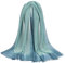 Skcess Scarf Damen Winter, Schal Baumwolle Teens Blau Großes Verlaufsrechteck Scarf Unisex 200X80CM(79X31In)