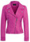 SS7 Womens Faux Suede Biker Jacket Fuchsia