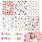 Nagelaufkleber Set für Kinder, 6 Blatt Nagelsticker Kinder 3D Selbstklebende Sommer Cartoon kid Nagelsticker Tiere Pflanzen Art Nail Sticker Nail Sticker Set Nagelkunst für Kinder Frau Mädchen Favors