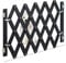 Relaxdays Hundeabsperrgitter, ausziehbar bis 108,5 cm, 47,5-60 cm hoch, Bambus, Hunde Schutzgitter Treppe & Tür, schwarz