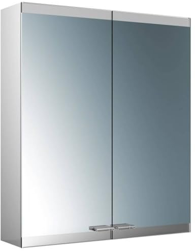 Emco asis evo Lichtspiegelschrank, Aufputzmodell, 2 Türen, 600 mm, Ausführung: ohne Light System, ohne Spiegelheizung