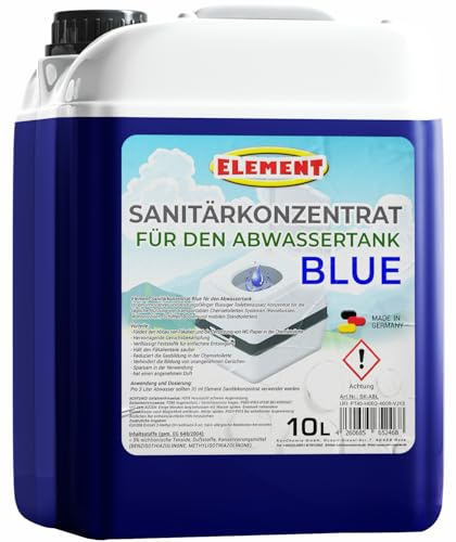 Sanitärflüssigkeit I Sanitärkonzentrat I Campingtoilette Abwassertank WC 10L I BLUE I Sanitärflüssigkeit für Abwassertank der Campingtoilette I Sanitärzusatz für Campingtoilette I Toilettenzusatz