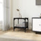 INLIFE 819302 Meuble TV en matériau dérivé du bois et acier Noir 40 x 33 x 41 cm 5,3 kg