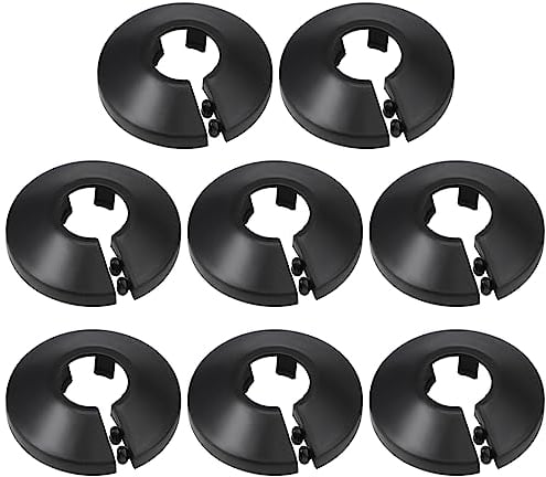 DDKY 8 Pièces Couvercle de Tuyau de Radiateur Colliers de Tuyaux en Plastique Couverture de Tuyau Décoration pour Tuyau de 16 mm de Diamètre-Noir
