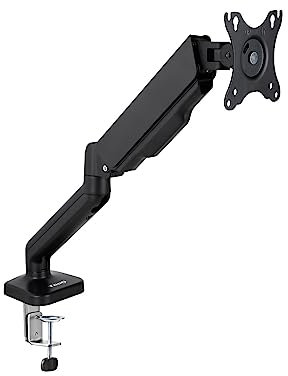 TOOQ DB5032TNR-B - Soporte de Mesa Giratorio e Inclinable para Pantalla de 17-32, Brazo Articulado Ajustable y Regulable con Mecanismo Asistido por Muelles, Color Negro