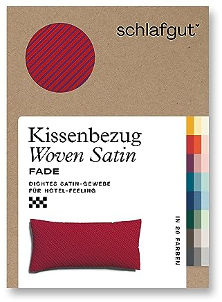 schlafgut Woven Fade Satin Kissenbezug 40 x 80 cm Gray Fade gestreift in Premium Hotelqualität, Kopfkissenbezug einzeln mit 100% weicher Baumwolle
