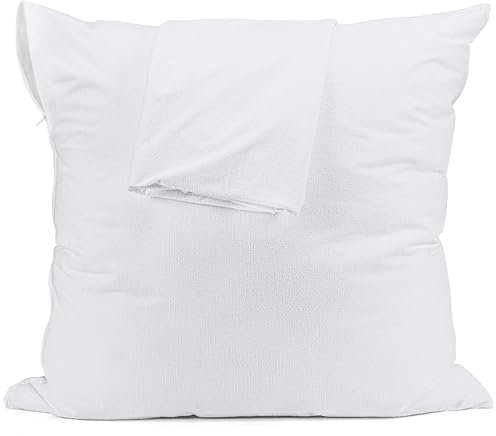 Utopia Bedding Protège Oreiller 65 x 65 cm (Lot de 2) Imperméable avec Fermeture Éclair, Housse d'oreiller en éponge, Certifié Oeko-TEX Taie Oreiller