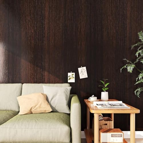 FunStick 90CM×5M Papier Peint Adhesif pour Porte Bois Rouleau Adhesif Decoratif Meuble pour Bureau Table Armoire Film Vinyle Adhesif Meuble Cuisine Salle de Bain Effet Bois Revêtement Plan de Travail