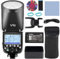Godox V1-C Camera Flash Round Head Speedlite Speedlight with 2.4G Wireless System, 1.5s Recycle Time, 2600mAh Lithium Battery Compatible with Canon Cameras for Wedding Studio Photography