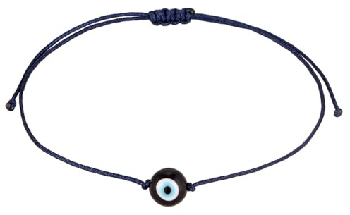 Kuzzoi Buddha Herren Armband aus Nylon und Evil Eye Glas Bead Anhänger | Armband für den Mann