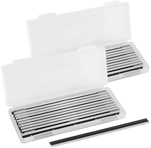 WAKERUG 20 Pcs 82mm HSS Reversible Planer Blades, 82 x 5.5 x 1.1 mm Electric Planer Knives with Dual Cutting Edges, Durable Woodworking Tool, for Woodworking Machine, Hand Planers