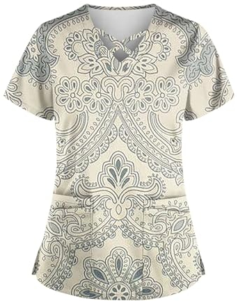 Saymany Kasacks Damen Pflege, Schlupfkasack Kittel Damen Berufskleidung Damen Kasack Kasack Damen, Arbeitskittel Damen Arbeitskleidung & Uniformen Kasaks Altenpflege Damen, Kasack Herren(1-Khaki,XXL)