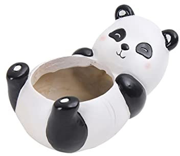 Milisten Cartoon-blumentopf Panda-vase Tierförmiger Dekorativer Übertopf Für Leichten Kunstharztopf Für Die Dekoration Im Home-Office