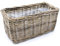 Spetebo Fioriera in vimini naturale, 40 cm, rettangolare, in rattan con pellicola, decorazione da giardino, 38991