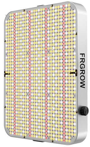 FRGROW 260 Watt LED Pflanzenlampe Dimmbar, 25000 Lumen LED Grow Lampe Vollspektrum mit Daisy Chain Funktion, 1176 PSC LEDs Grow Light Perfekt für 90x90CM Growzelt Pflanzenwachstum
