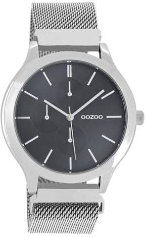 Oozoo Unisex Armbanduhr Timepieces Analog Metall Silber UOC10686 Analoguhr