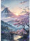 MXJSUA Fleurs DIY Diamant Painting Kit, Montagnes 5D Dessin Art du Diamant Complet Kits, Paysage Diamond Art Kits Strass Point de Croix Painting pour Adultes Débutants Maison Décor 30X40cm