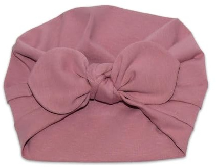 SÜSSE ZWERGE Turban Mütze mit Schleife in altrosa - Baby Mädchen Damen - Frühchen bis Erwachsene - handmade in Deutschland