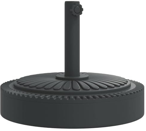 vidaXL Base de sombrilla semicircular para Palos de Ø38/ 48 mm 25 kg, Base de Paraguas, Soporte de Parasol, Soporte de sombrilla de jardín