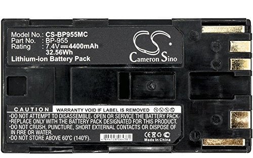 4400mAh 32.56Wh Battery Replacement for Canon EOS C100, EOS C100 Mark II, GL2, XF100, XF105, XF300, XF305, XH A1, XH A1S, XH G1, XL H1, XL H1A, XL1, XL1S, XL2, XM2 fit Part No. BP-955