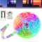 WIYETY LED Streifen: 5M RGB Flexibler LED Strip, Batteriebetrieben Mit Fernbedienung, 8 Modi, Wasserdicht, Für Innen- Und Außendekoration (Warmweiß)