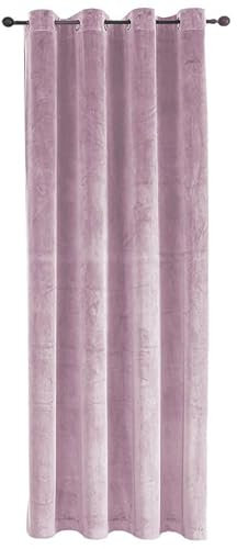 TiborTex Verdunkelungsvorhang Samt weich 300x245 cm Altrosa Ösen Vorhang Blickdicht abdunkelnd Gardine Ösenaufhängung