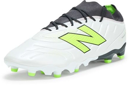 New Balance Unisex-Erwachsene Tekela Team Low Laced Fg, Weiß/Schwarz/Pixelgrün, 14 X-Wide Women/12.5 Wide Men