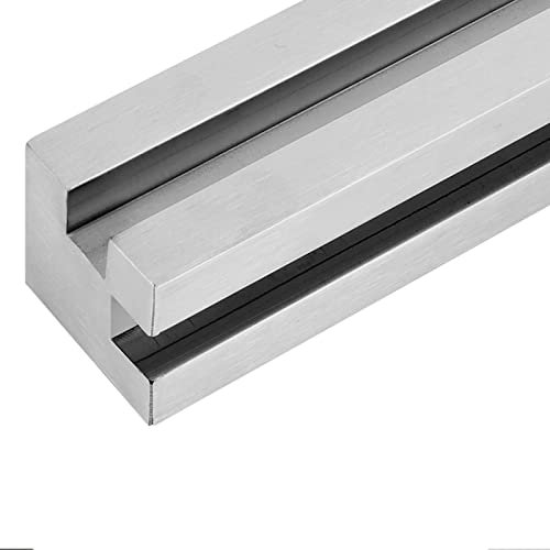 Edelstahl Glas Geländer Pfosten für Balkon Pool Deck Heavy Duty Balustrade Deck Geländersystem mit Schrauben Glaszaun Klemmstange für Veranda Glaszaun Stange