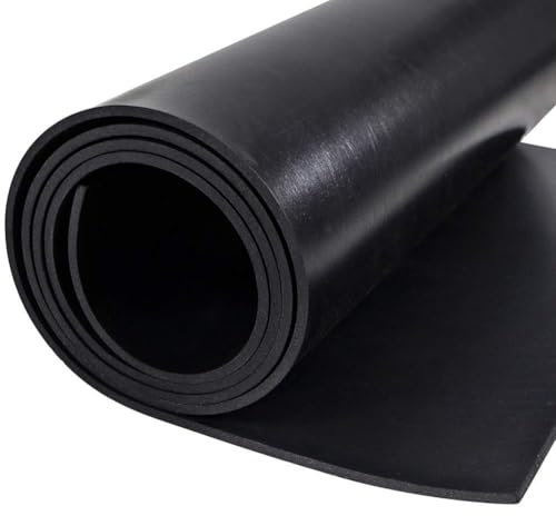 Nisorpa Rouleau de tapis en caoutchouc lisse antidérapant pour abri de jardin, salle de sport, garage, atelier - 1 m x 2 m