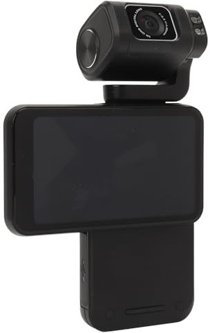 FLEXMAN 55K Videokamera Camcorder, 36 MP Kabellose Vlogging Kamera, 10 Facher Digitalzoom, 120° Weitwinkel Taschen Videokamera Camcorder mit 3,5 Zoll Drehbarem Touchscreen für Vlog