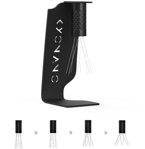 KYONANO WDT Tool Espresso Distribution Tool with Magnetic Stand for Barista - Adjustable Range Coffee Needle Stirrer - Stainless Steel 8 Needles 0.4mm Espresso Stirrer - Espresso Machine Accessories