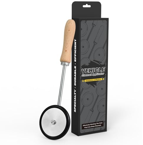 EHDIS Andrückwalze Rollen, Holzgriff Ecknaht Andruckrolle Handroller, Vinylboden-Detailroller, Eckennaht-Pressrad, 80mm