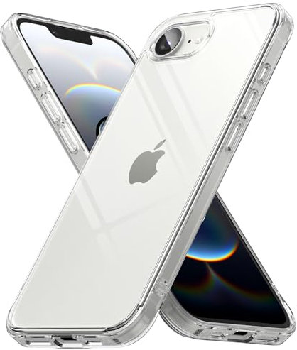 Ringke Fusion für iPhone 16e Hülle, [Dauerhafte Transparenz] Kratzfest Hart Minimale Vergilbung Transparente Rückseite Weicher Bumper Handyhülle - Clear
