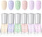 Nail Polish Set - 6PCS Pure Color Nail Varnish Sets - Macaron Color Nail Polish Sets - Quick Dry & Long Lasting Colorful Air Dry No Need UV Lamp Manicure Home Salon Gift Set for Women
