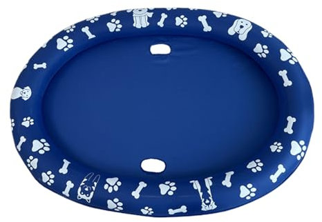 Baignoire pour Chien, Flotteur pour Chien Piscine Anti-Rayures Gonflable, Flotteur Antidérapant Insubmersible Pliable pour Piscine Rivière Baignade en Mer Jeux d'eau pour Et Animaux
