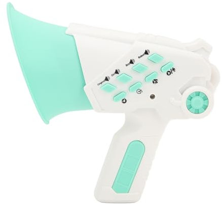 Gonetre Funny Megaphone Voice Changer Horn Toy with Multi Voice Effects Light Green Plastic Handheld Loudspeaker for Kids Playtime Halloween Christmas Birthdays