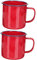 CHICAMPERA 2 piezas Taza de Esmalte Vintage Taza Creativa Oficina y Hogar Diseño Retro y Práctico